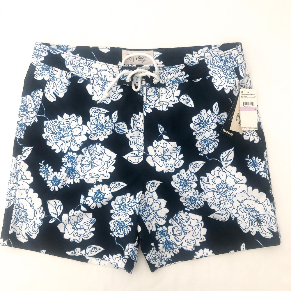 Penguin Dark Sapphire Swim Trunks
